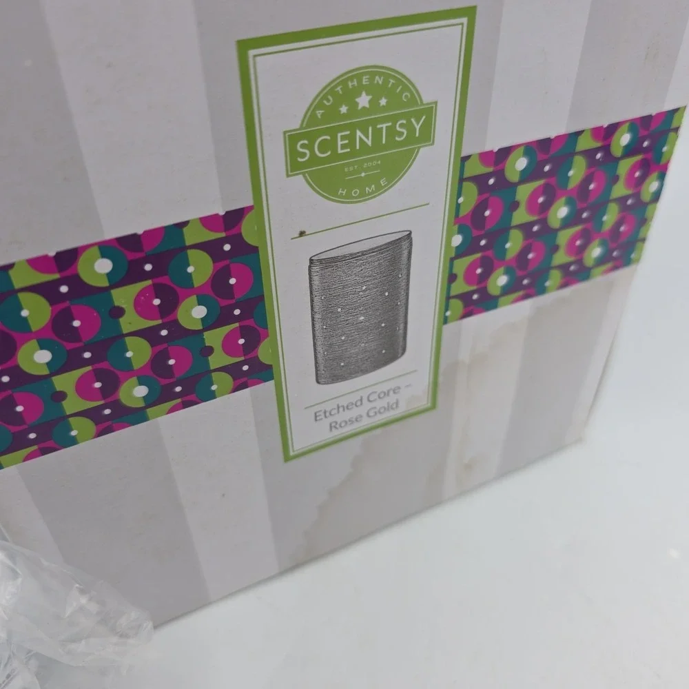 Scentsy Etched Core Full Size Wax Warmer Rose Gold - New Open Box